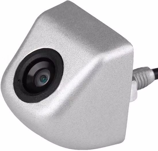 Telecamera per retromarcia universale con sensore CCD - Funzione di visione notturna - Ampio angolo di visuale - Impermeabile - Colore argento - Montaggio universale
