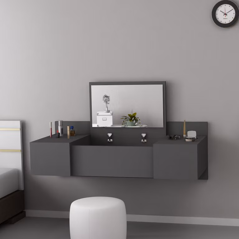 Skye Decor, Zakkum - Antracite, tavoli da trucco, antracite, 100 x 33 x 39,1 cm