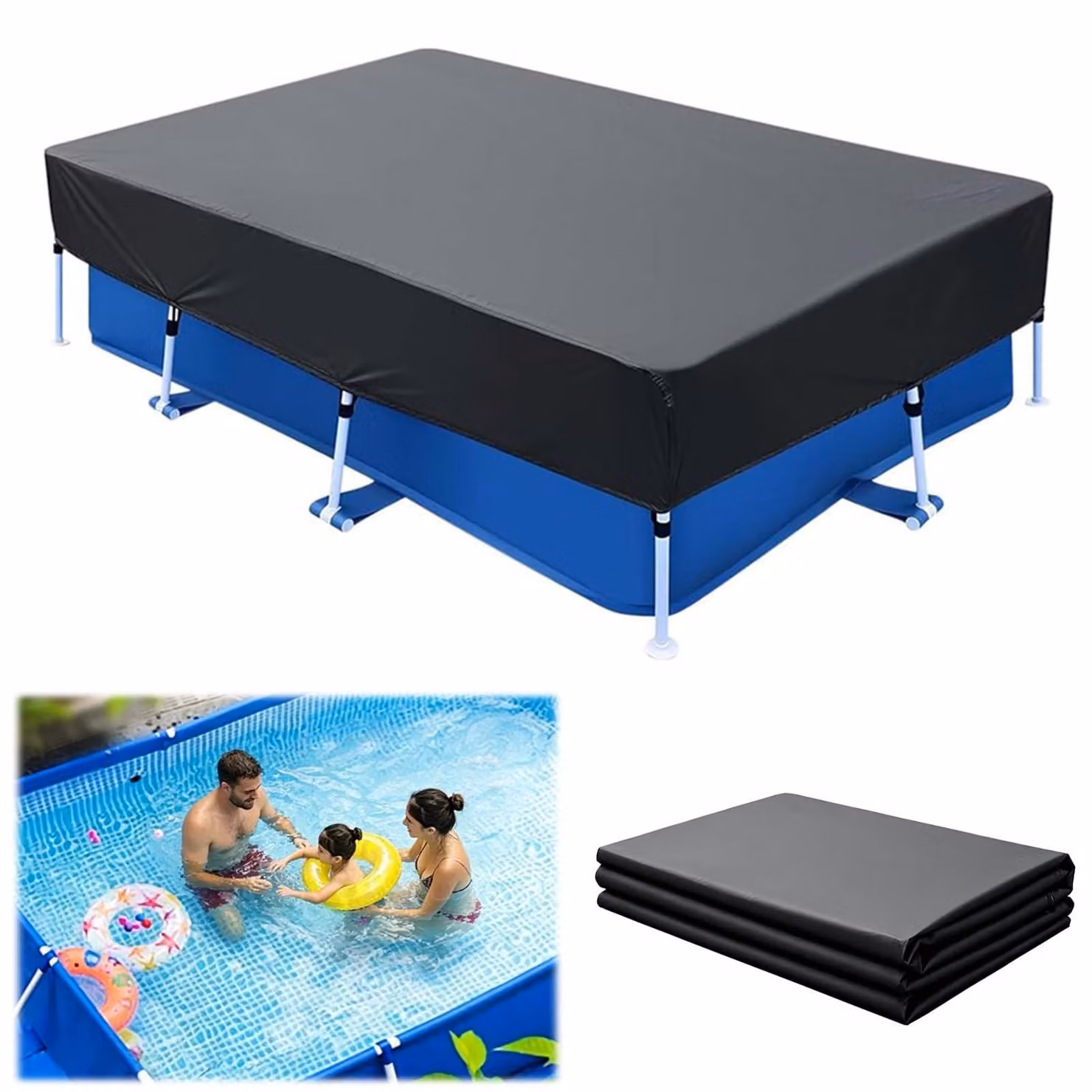 Copertura rettangolare per piscine fuori terra