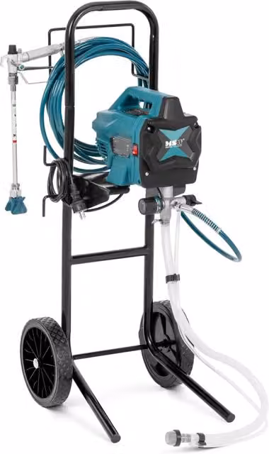 Stazione di verniciatura professionale airless HELLOSHOP26 blu e argento con tubo da 7,5 m, portata 1,4 l/min e pressione 200 bar – 1