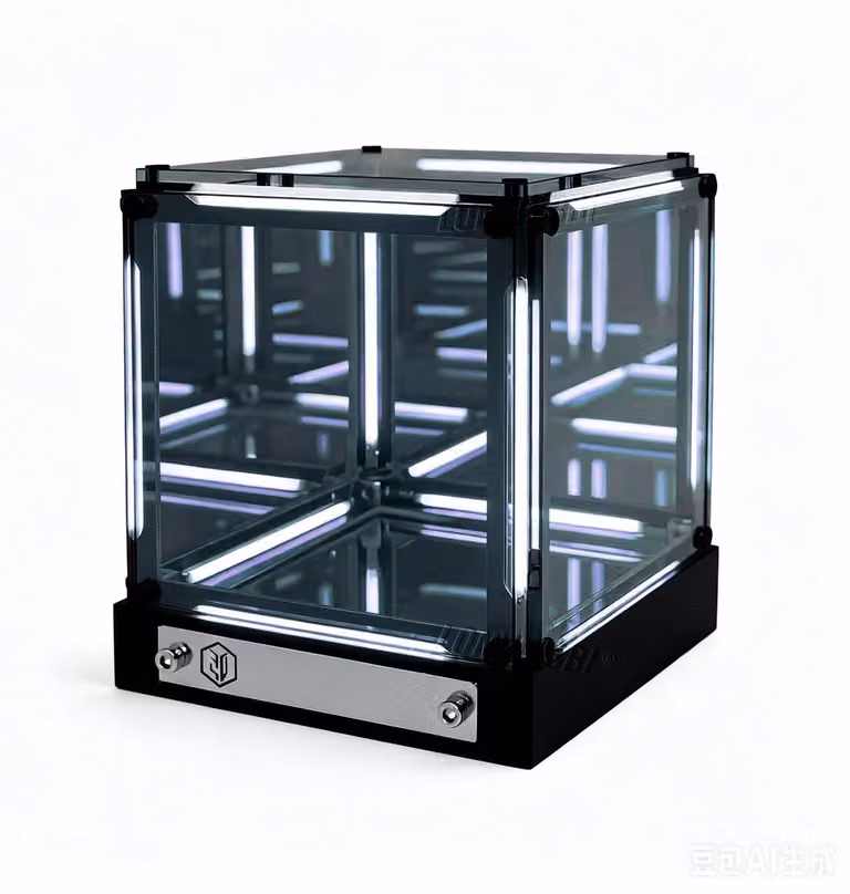 Lampada da comodino 4D in acrilico - Luce LED dimmerabile - Ricaricabile tramite USB-C