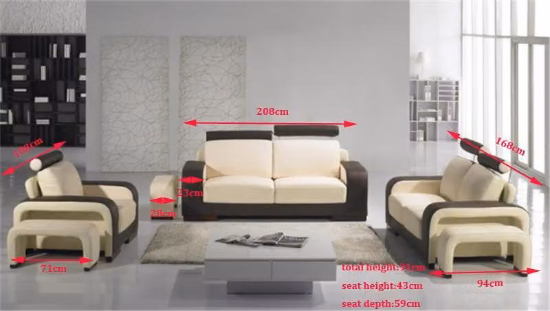 Ledersofa Sofagarnitur 3+2+1 Sitzer Set Garnitur Polstersofa Couch Designersofa