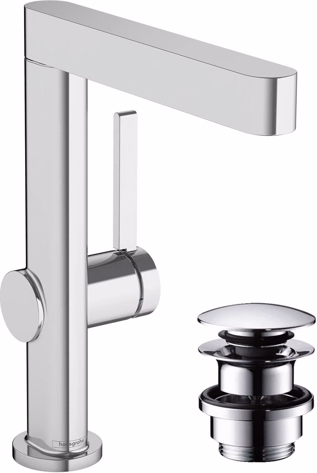 Miscelatore monocomando per lavabo, girevole, 230 mm, cromato