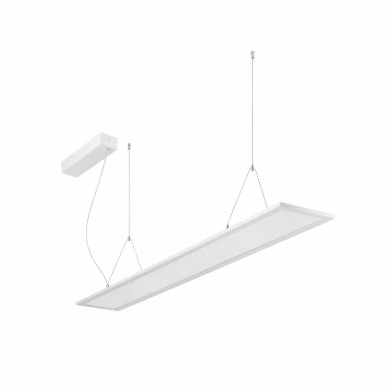 BRUMBERG Lampada a sospensione LED Adara 149,5 cm on/off 2CCT con microprisma, Bianco / Opale, Studio / Ufficio, Alluminio, Lampada a sospensione