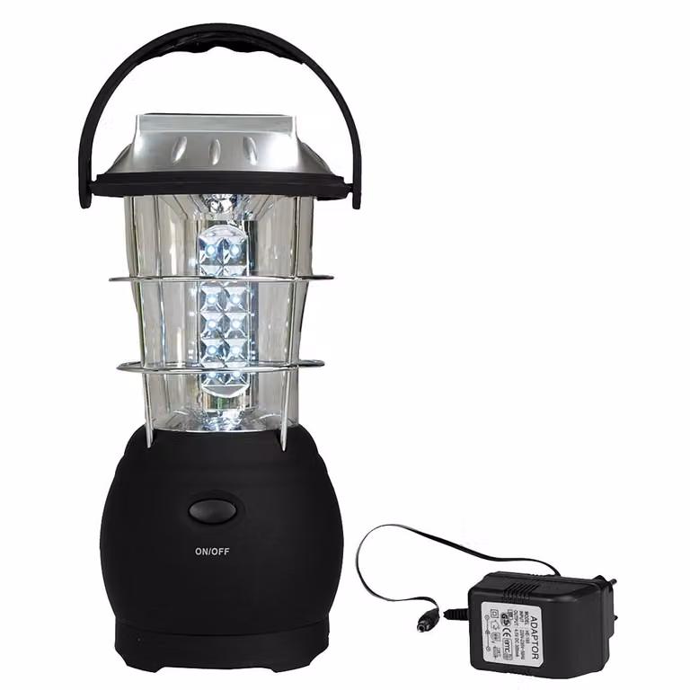 Lanterna LED ricaricabile MIL-TEC a 3 vie con caricatore / manovella / solare