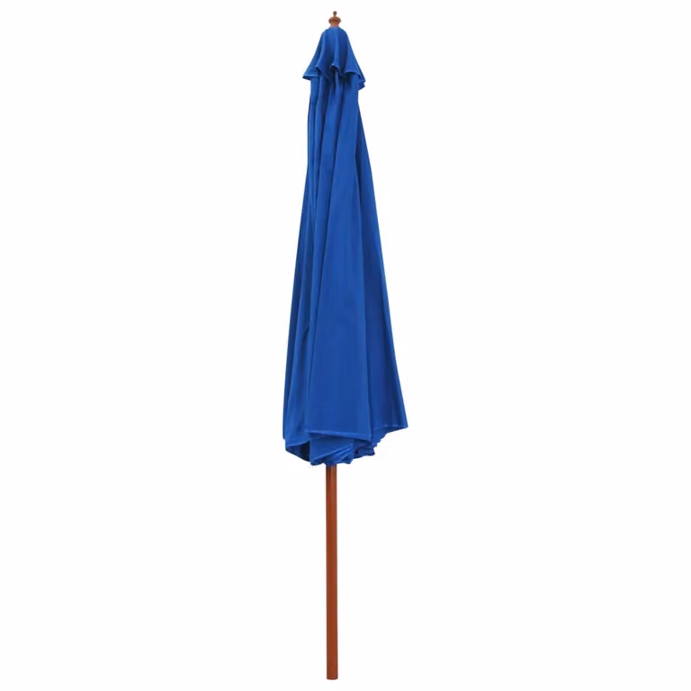 Maison Exclusive - Ombrellone con palo in legno, 350 cm, colore blu