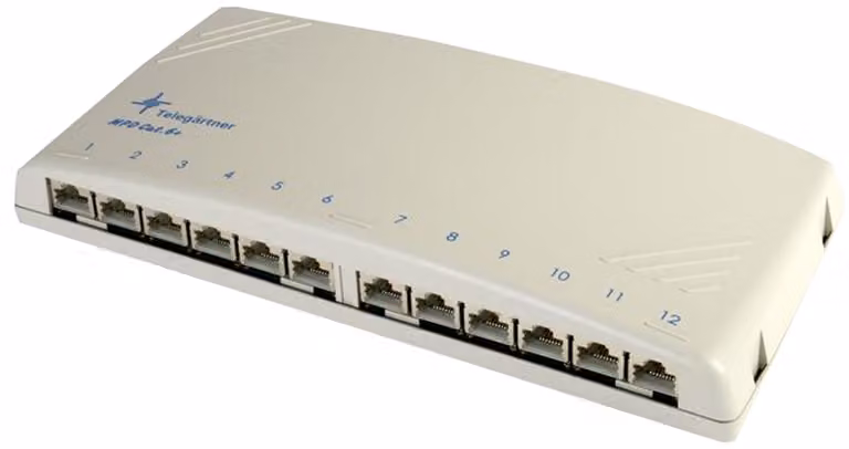 Distributore patch modulare Telegärtner Cat.6A 12 x RJ45