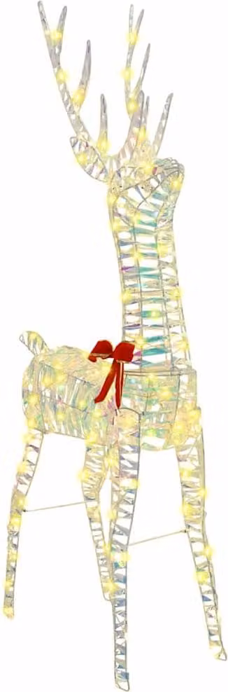 renna 3D con 140 LED bianco caldo 128 cm animale domestico