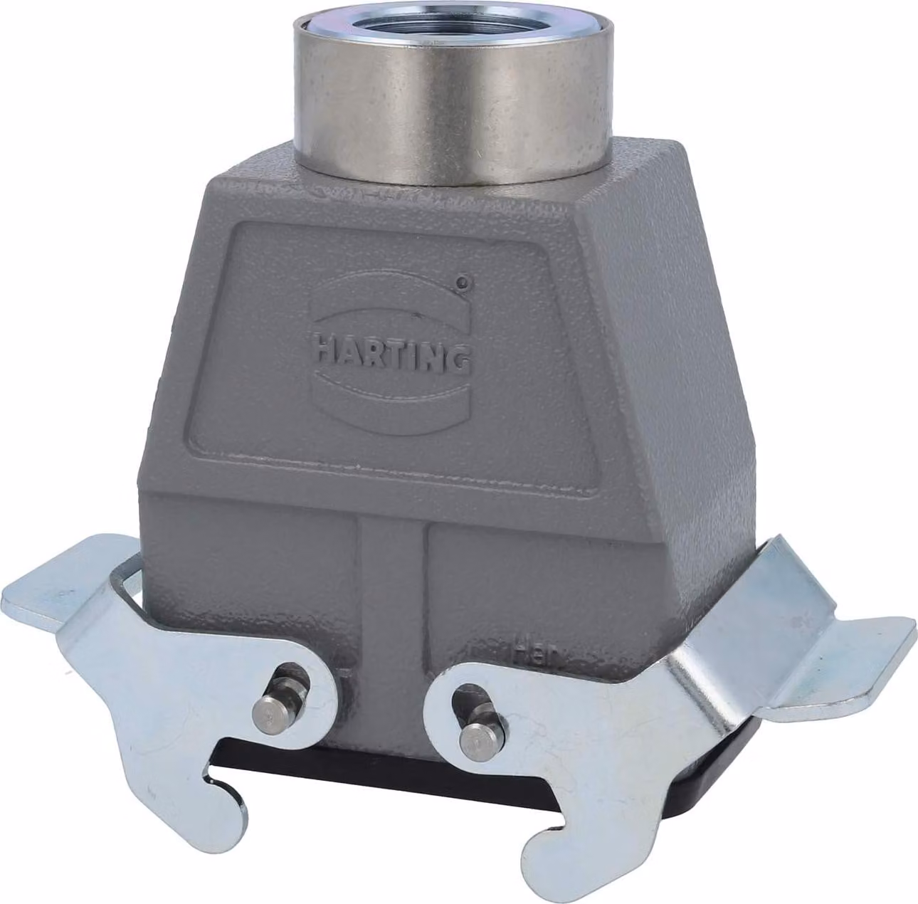 HARTING Han 10B Alloggiamento connettore alto, 1xM25 uscita cavo diritta, con 2 staffe trasversali Vite M25 Intervallo di serraggio 9,0 mm