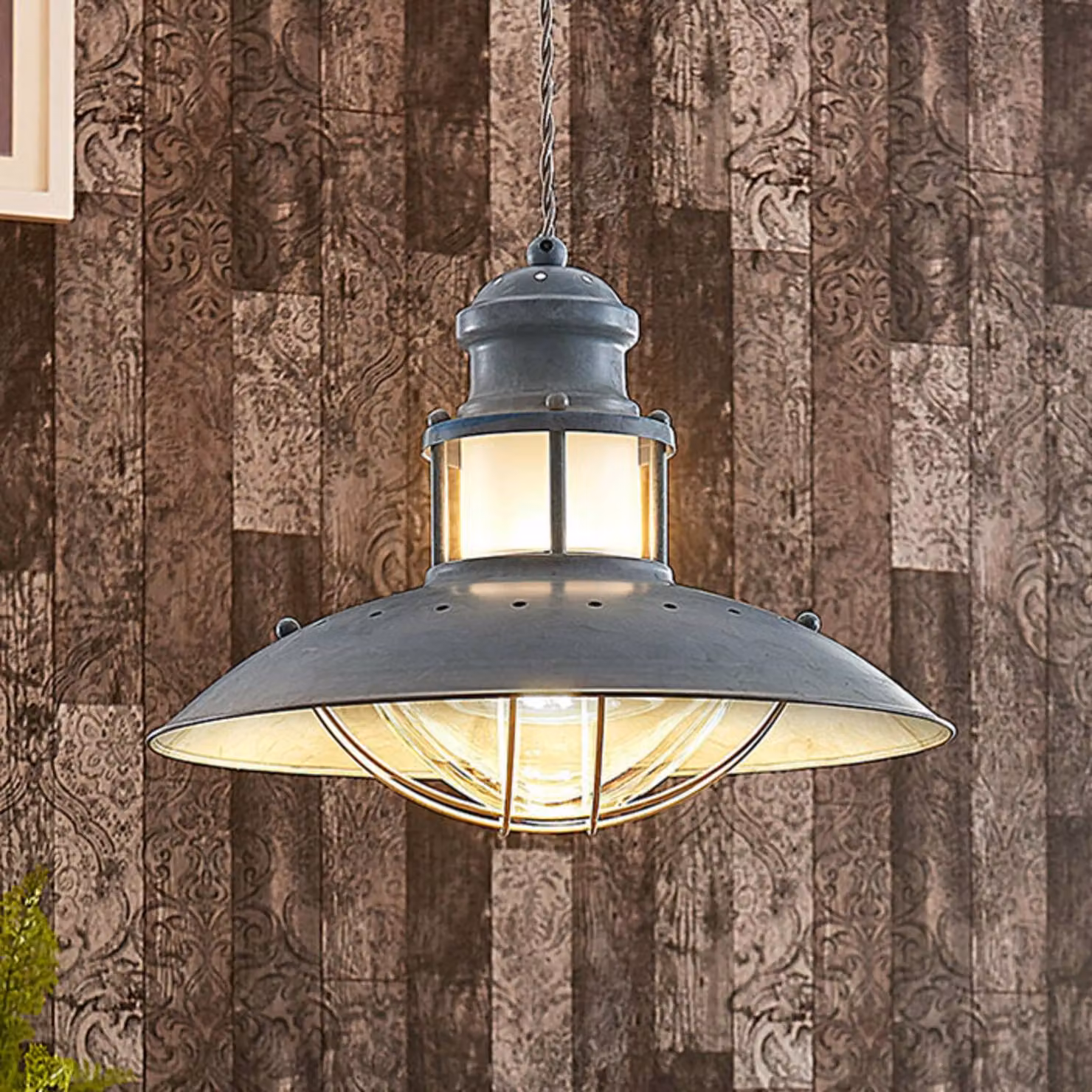 Lampada a sospensione Louisanne Lindby, dimmerabile, Alluminio / Grigio / Zincato, Cucina, Metallo, Industriale, Lampada a sospensione