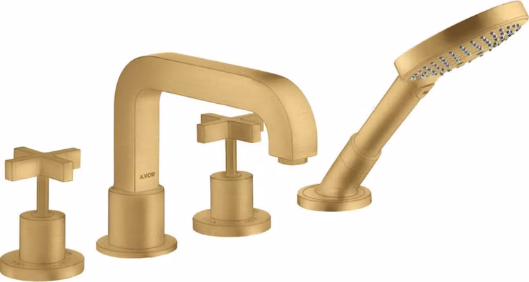 hansgrohe AXOR Citterio 4 trous pour bordure de carrelage avec poignées transversales, 39453250, 39453250