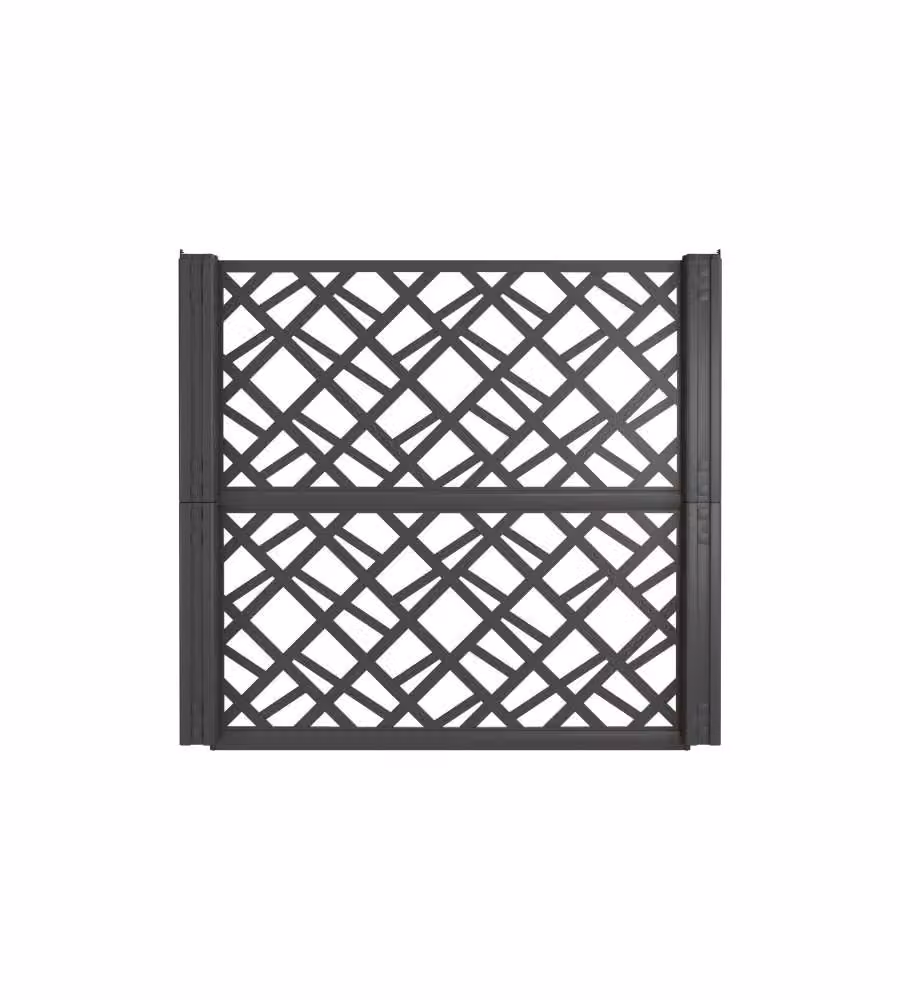 Art Plast Kit Pannelli Decorativi Esterno - Antracite - 114x102 cm