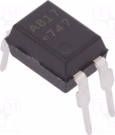 2 optoaccoppiatori. Canali: 1, montaggio su circuito stampato (THT). Tensione di uscita collettore-emettitore (Uce): 70V. Modello: HCPL-817-000E. Optoaccoppiatore - uscita