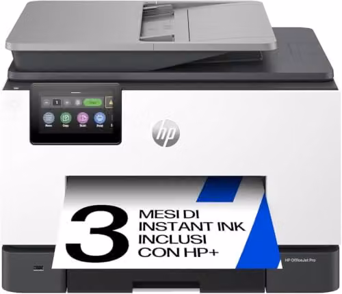 HP OfficeJet Pro 9132e 404M5B, Stampante Multifunzione a Getto d'Inchiostro A4 a Colori, Fronte e Retro Automatico, 25 ppm, Wi-Fi, Smart, 3 Mesi di Inchiostro Instant Ink Inclusi, Grigia