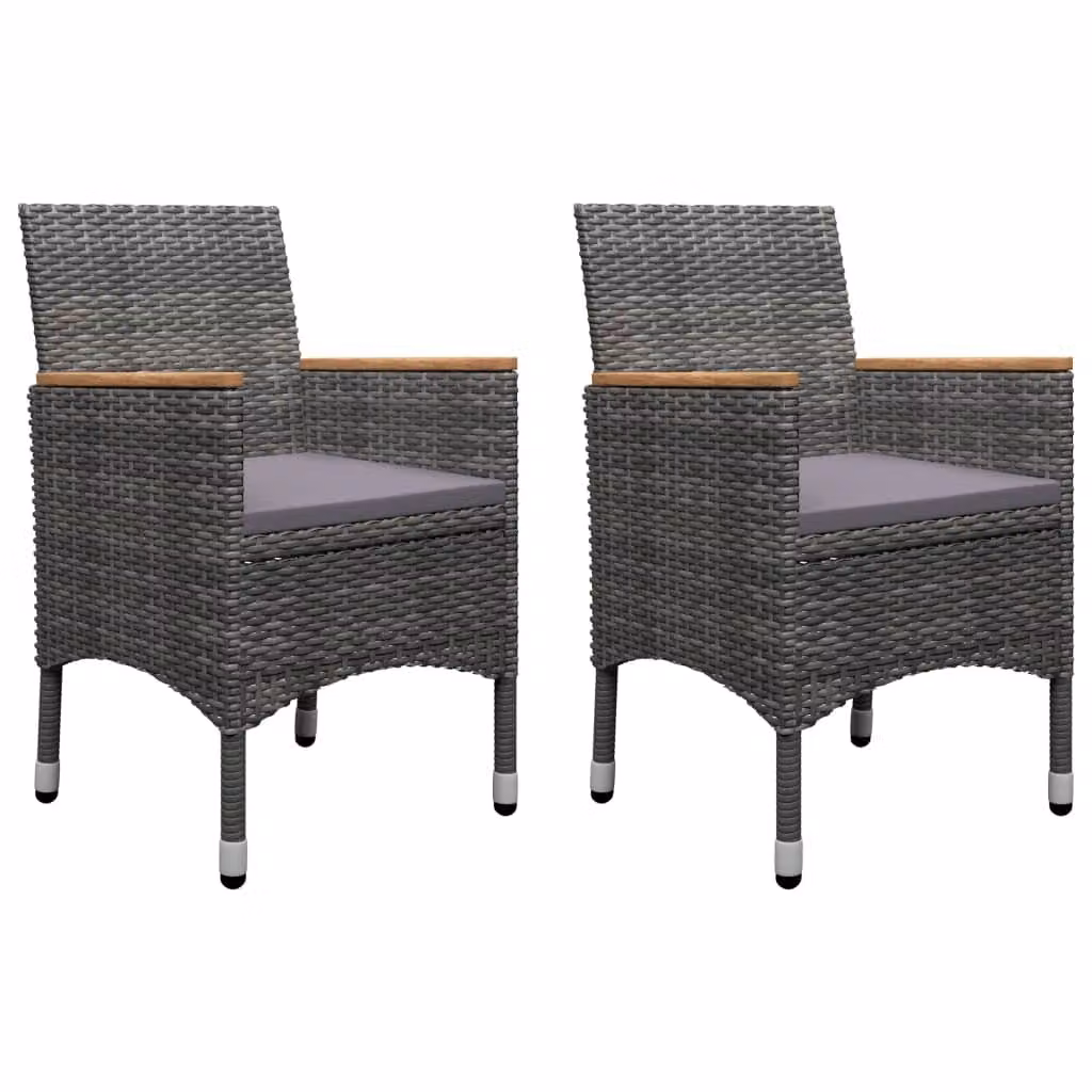 vidaXL set da pranzo da giardino 5 pezzi grigio