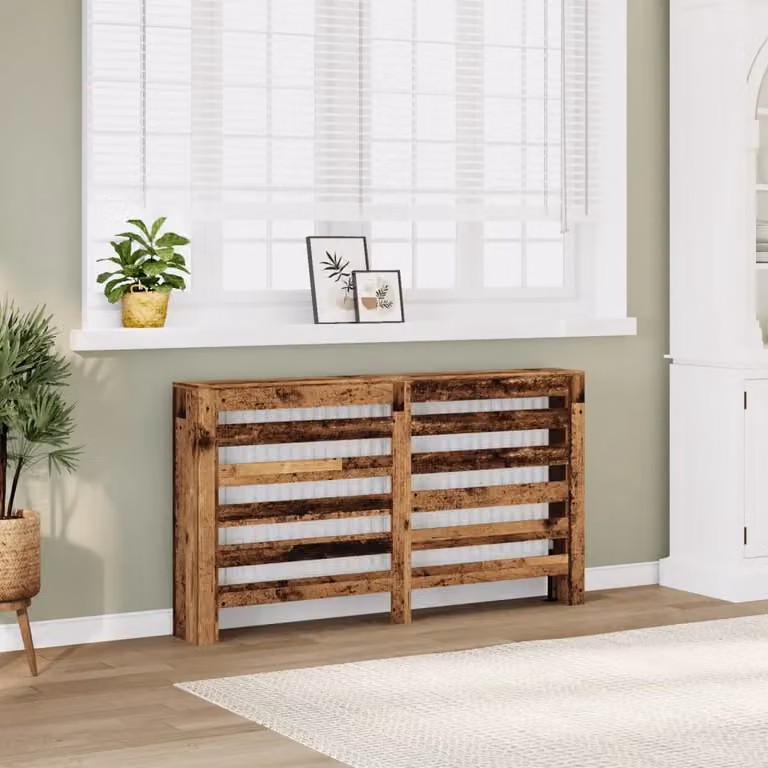 Copertura per radiatori vidaXL in legno color marrone, L 149 cm x P 20 cm x H 82 cm