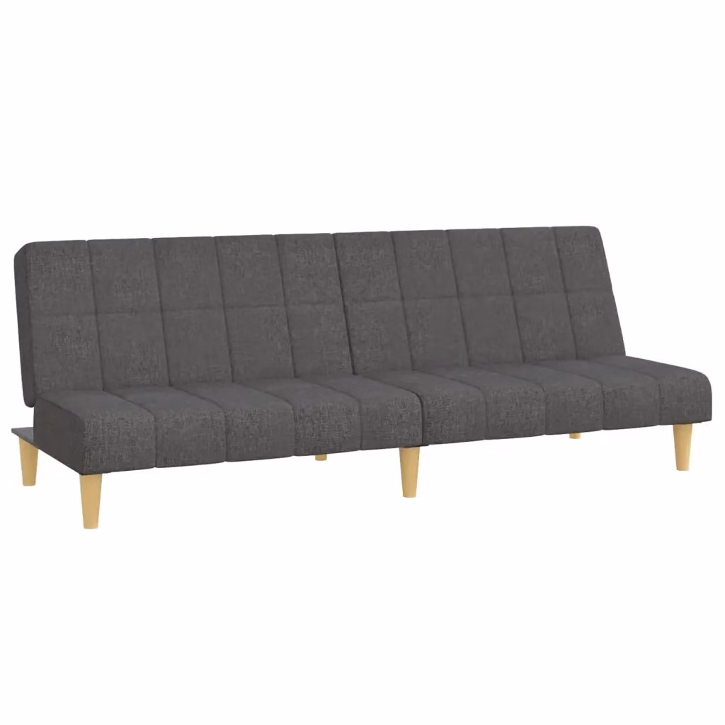 Divano Letto Click-Clack vidaXL Grigio con Struttura in Legno Solido e Rivestimento in Tessuto per Soggiorno – 2