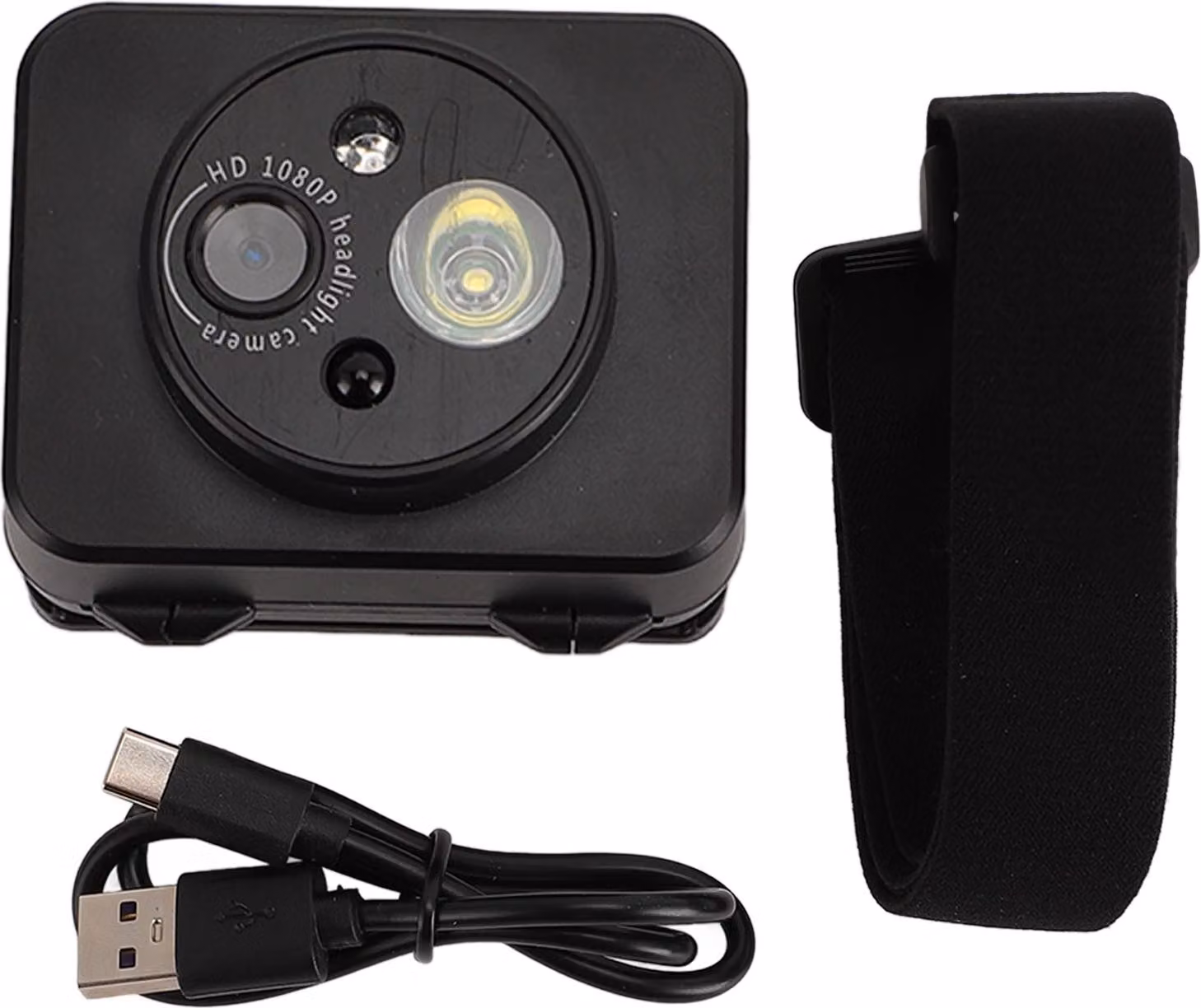Faro LED telecamera 1080p 45 ° F regolazione libera Handsfree ciclismo Video Recorder per la corsa