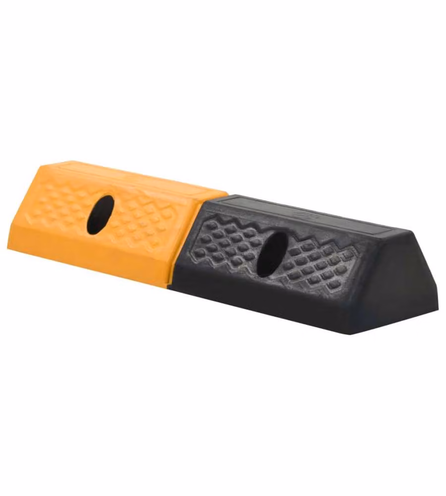 Delimitatori di Parcheggio 2 pz in Gomma 49x15x9 cm