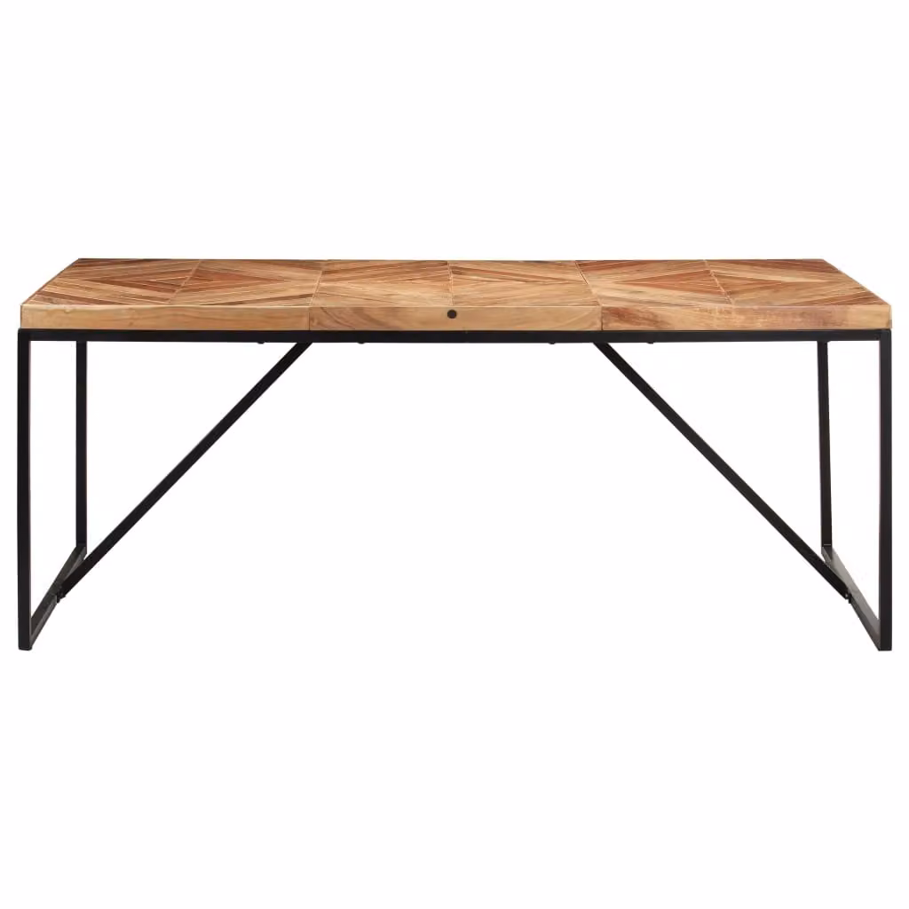 vidaXL Tavolo da pranzo 180x90x76 cm in legno massiccio di acacia e mango