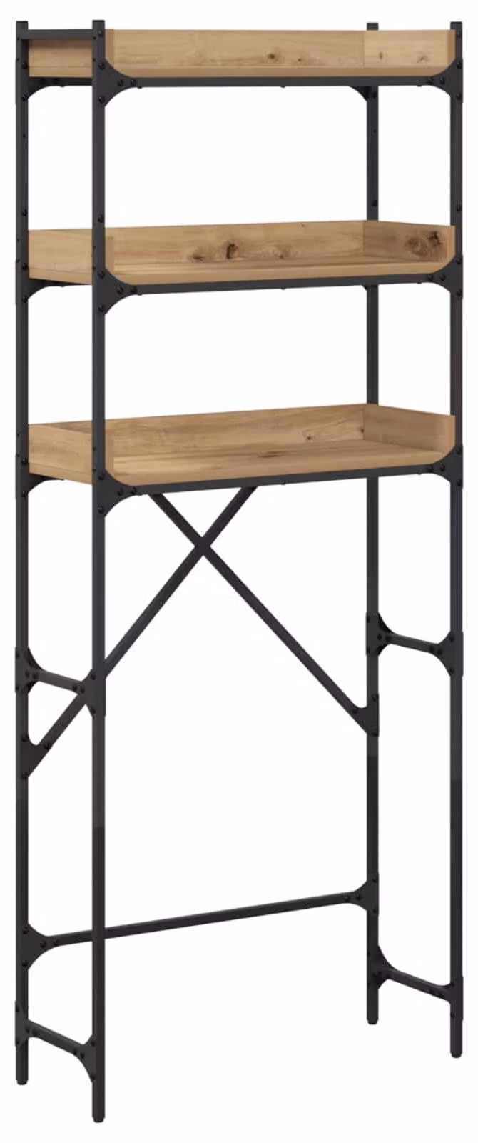Mensola per lavatrice Rovere artigianale 67 x 25 x 163 cm