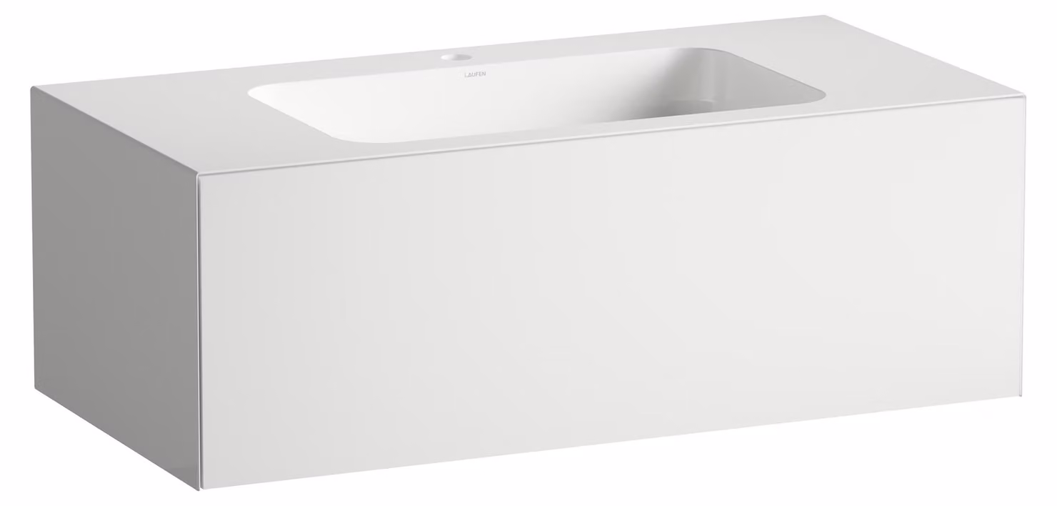 LAUFEN FOLIO Plan de toilette, mural, rectangulaire, 1 tiroir, 1 trou pour robinetterie, sans trop-plein, 1004x500x350mm, H580FO45251111, H580FO45251111