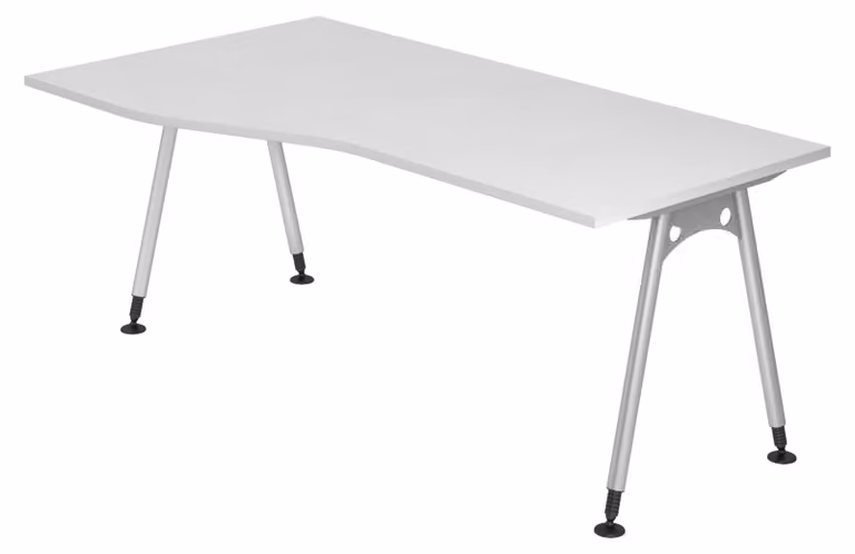 bümö Scrivania Serie A - Decorazione: bianco, dimensioni: 180 x 100 cm