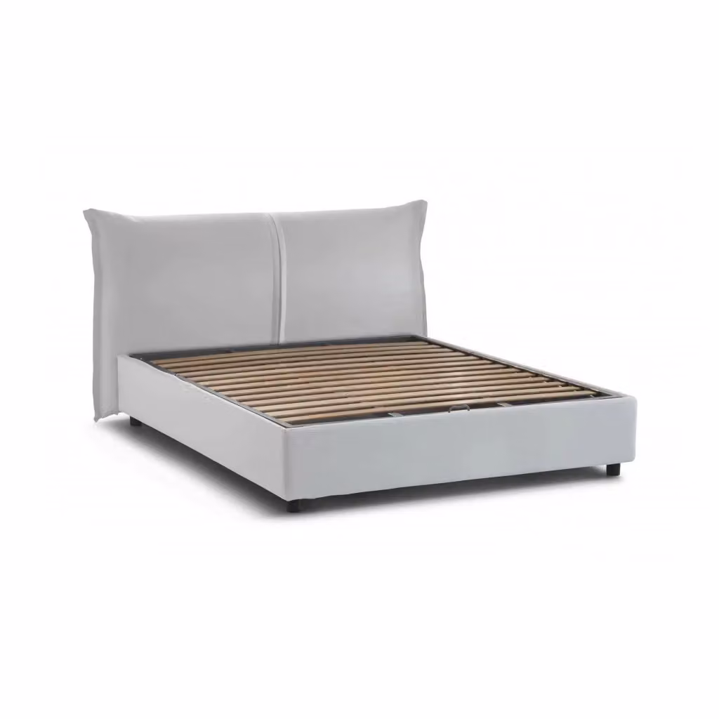Letto Matrimoniale Alabaster Talamo Italia Bianco con Contenitore a Sollevamento L/P/H: 160 x 190 x 105 cm – 2