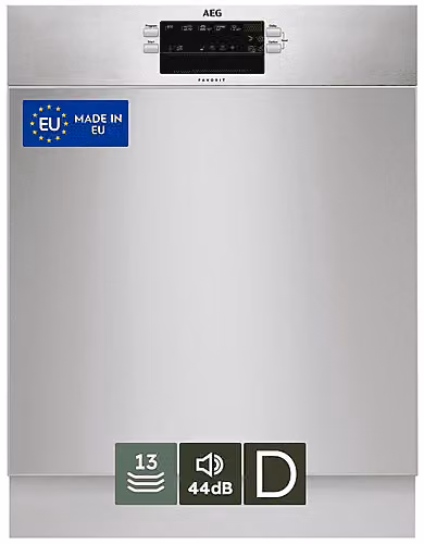 Lavastoviglie da incasso sottopiano AEG FUS5360CZM in Inox Silver, 5 programmi, L: 59,6 cm, A: 81,8 cm, P: 57 cm, Classe energetica D