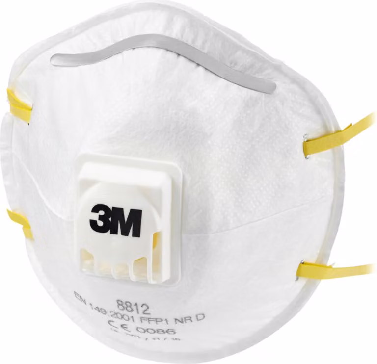 respiratore 3M 8812 FFP1 NR D con valvola di espirazione Bianco, Taglia unica