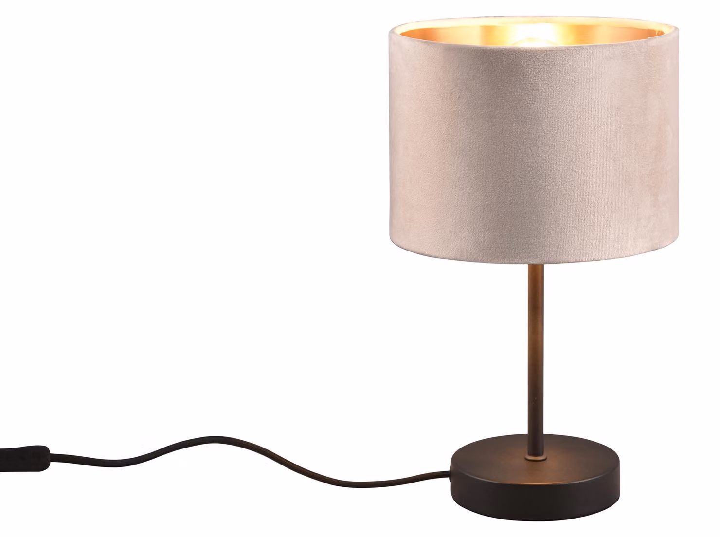 Lampada da tavolo con paralume Julieta color crema e nero, 1xE27x40W, tessuto, dimensioni: 33x20x20 cm, IP20, Trio