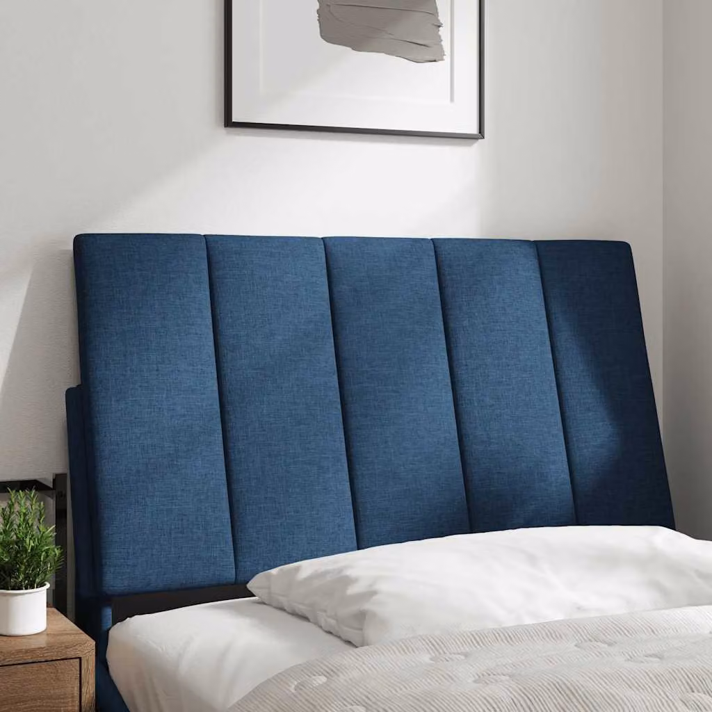 vidaXL Cuscino Testiera Hanko Blu 90 cm in Tessuto
