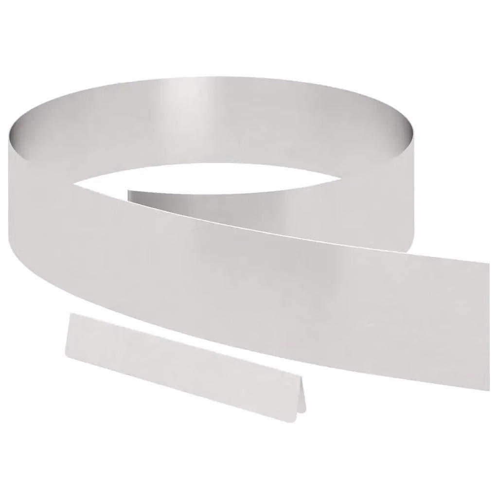Set di 4 bordure per prato vidaXL in acciaio inossidabile argento, L: 450 cm, H: 15 cm – 2