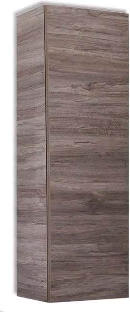 Colonna sospesa Wonder OGOMONDO per bagno con anta in finitura cenere opaca – 1