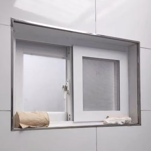 Finestre scorrevoli in alluminio opaco, dimensioni 75 x 50 cm, ideali per garantire privacy e ventilazione in ambienti piccoli