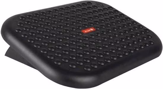 Poggiapiedi ergonomico con regolazione dell'altezza e dell'inclinazione, base di sicurezza antiscivolo