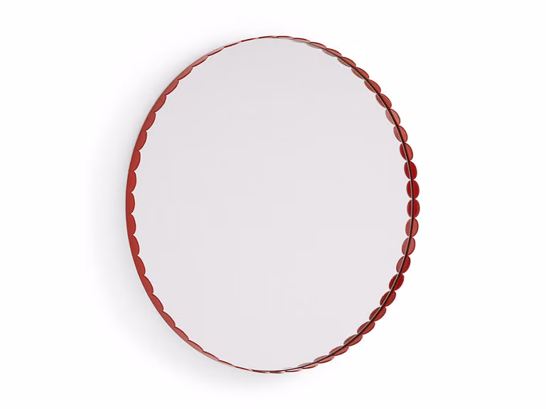 Arcs Specchio Rotondo - Rosso