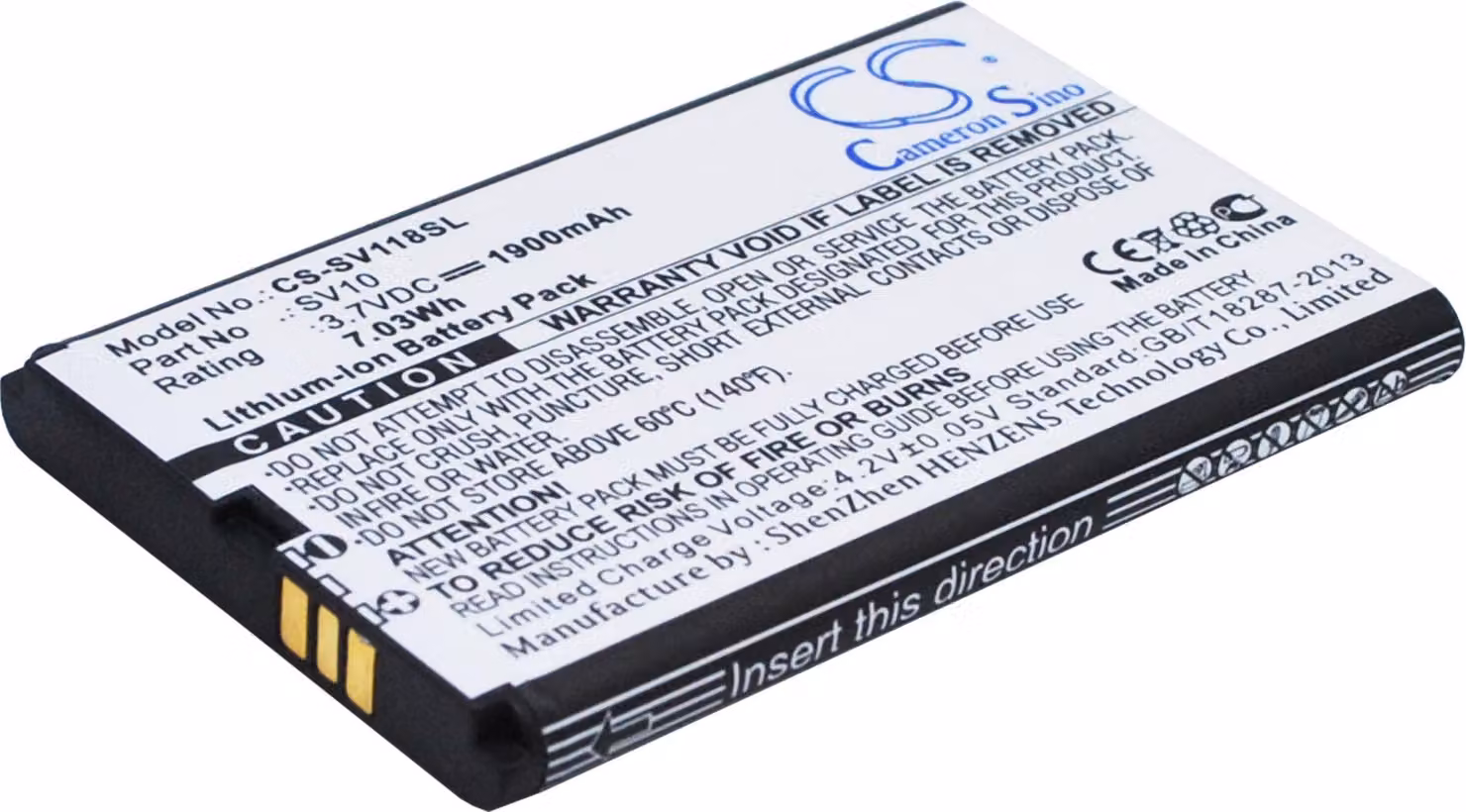 TECHTEK Batteria compatibile con [Sieval] SV-118 sostituisce SV10