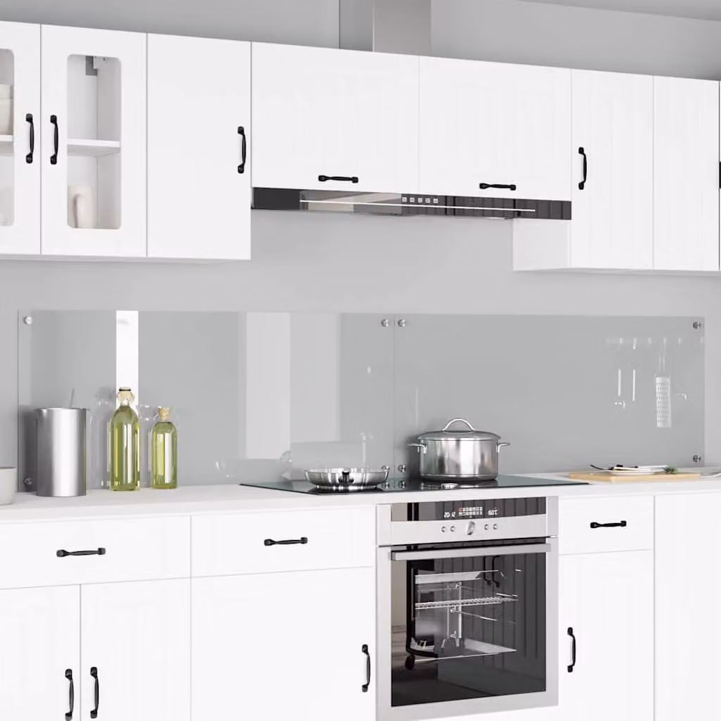 Set di 2 schienali da cucina vidaXL trasparente, L 120 cm x P 50 cm