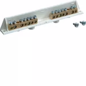 Hager vector/vector outdoor Supporto con morsetti PE/N, 2x7 morsetti