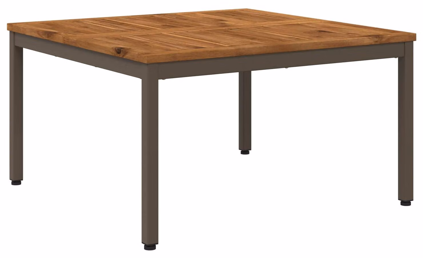 Tavolino da caffè in legno massello di acacia, naturale, dimensioni 80 x 80,5 x 45 cm