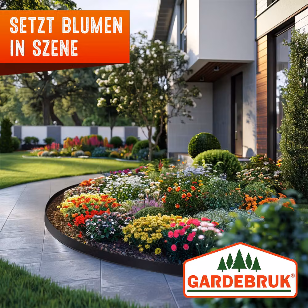Set di 5 bordi per giardino Gardebruk in acciaio zincato nero, L: 5 m, H: 14 cm – 3