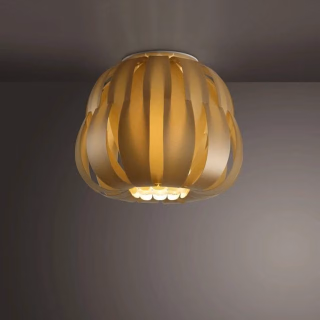 Plafoniera New Gold IPERBRIKO colore oro/ottone L: 42 cm, P: 33 cm, H: 33 cm