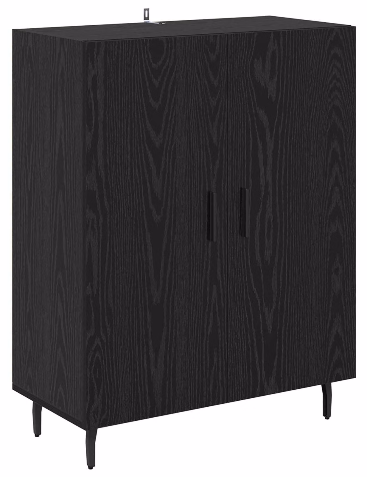 Credenza Rovere Nero 69,5 x 34 x 90 cm Legno multistrato