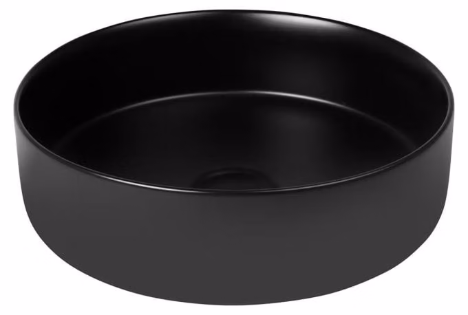 Lavabo da appoggio rotondo OLTENS, diametro circa 35,5 cm, con tecnologia SmartClean