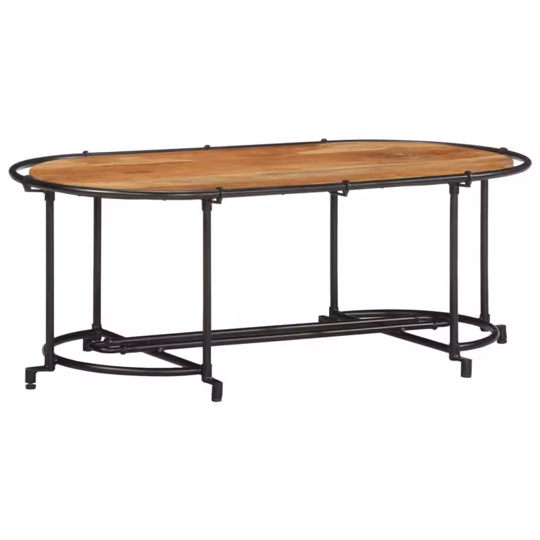 vidaXL Tavolino 110x55x40 cm in legno massiccio di acacia