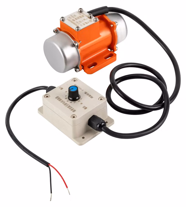 Motore a vibrazioni DC 12V - Agitatore per betoniera, trasportatori e setacci - 30W - 4000 giri/min - Senza spazzole - Grado di protezione IP65 (resistente all'acqua) - Raffreddamento ad aria - Colore: arancione e nero