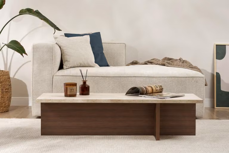 Skye Decor, Tavolino modulare (3 pezzi) di alta qualità - Rovere Saphir, 100% melaminico, 120 cm