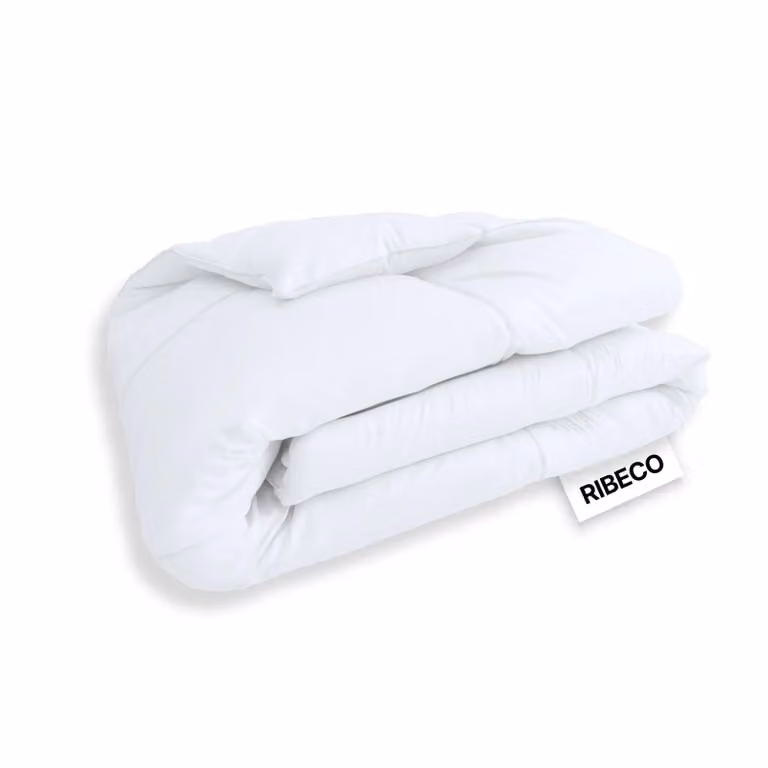 RIBECO GERMANY Piumino 155x220 cm – Classe termica calda – morbida coperta con regolazione della temperatura e trapuntatura a cassettoni