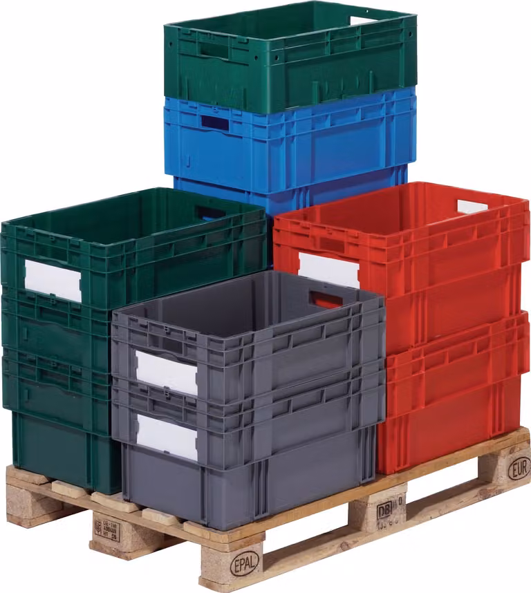 LA-KA-PE Contenitore girevole impilabile PP blu - DTK600/ 420-0 BLU